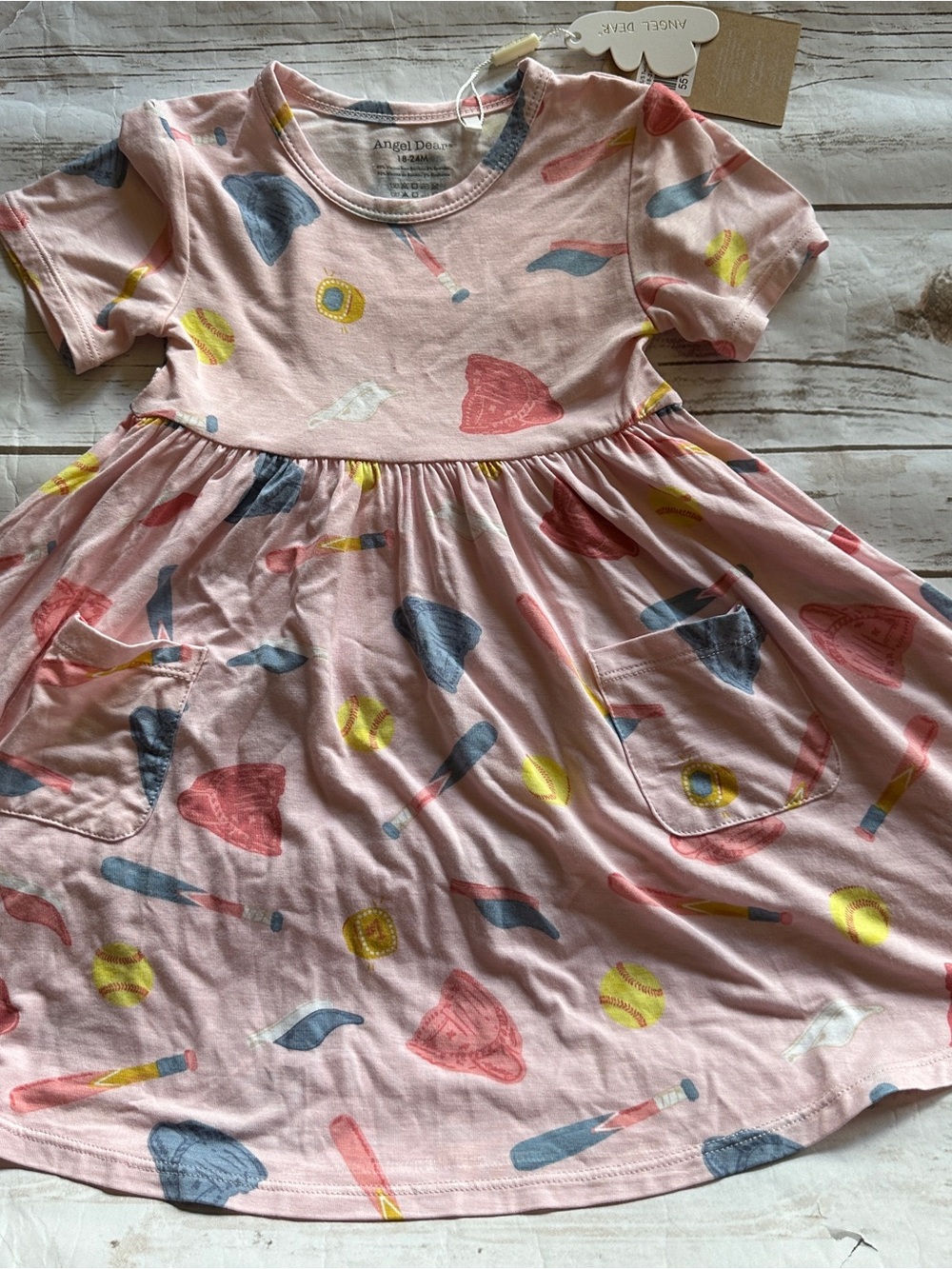 Angel dear baseball dress nwt 18/24